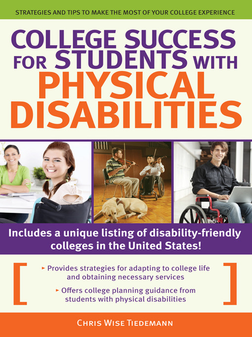 Title details for College Success for Students with Physical Disabilities by Chris Wise Tiedemann - Available